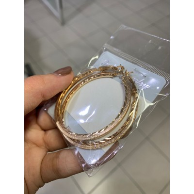 Pendientes Aros Dorados Labrados