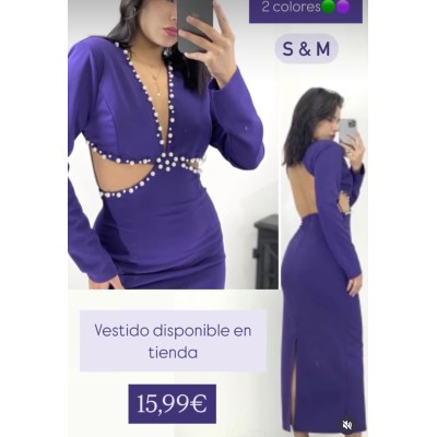 vestido perlas