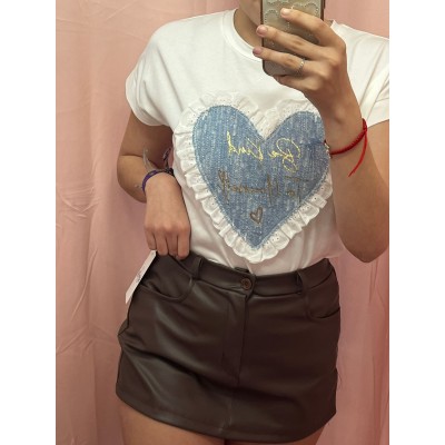 Camiseta corazon vaquero