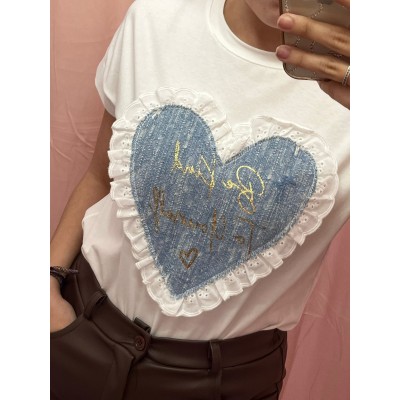 Camiseta corazon vaquero