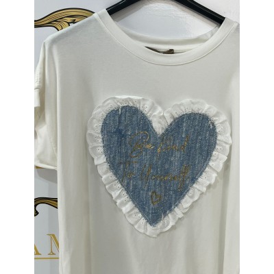 Camiseta corazon vaquero